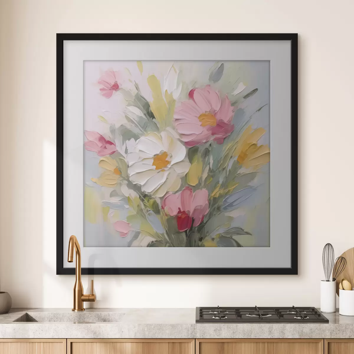 Poster Un ramo de flores imitación de pintura f48317
