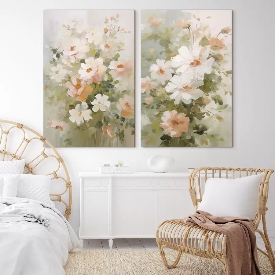 murales de pared Pintura imitación flores m30188