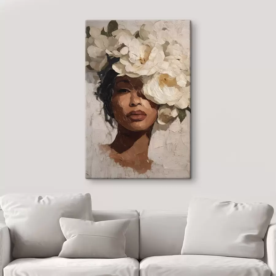 murales de pared chica con flores s48377