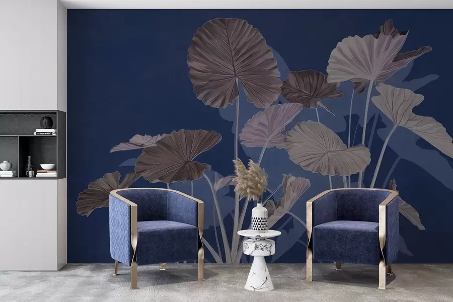 murales de pared Jardín de lotos pintados w05364