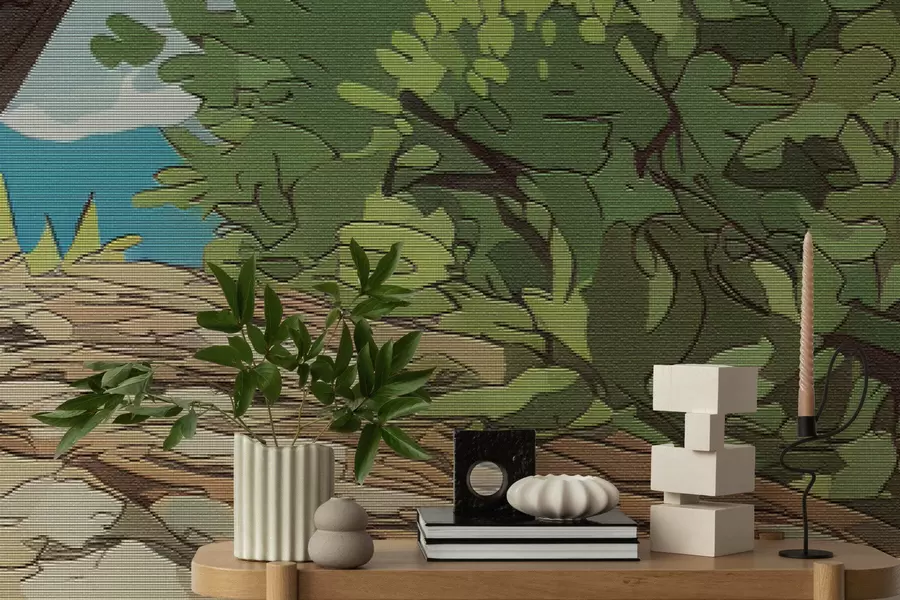 murales de pared Árbol mosaico majestuoso w05368