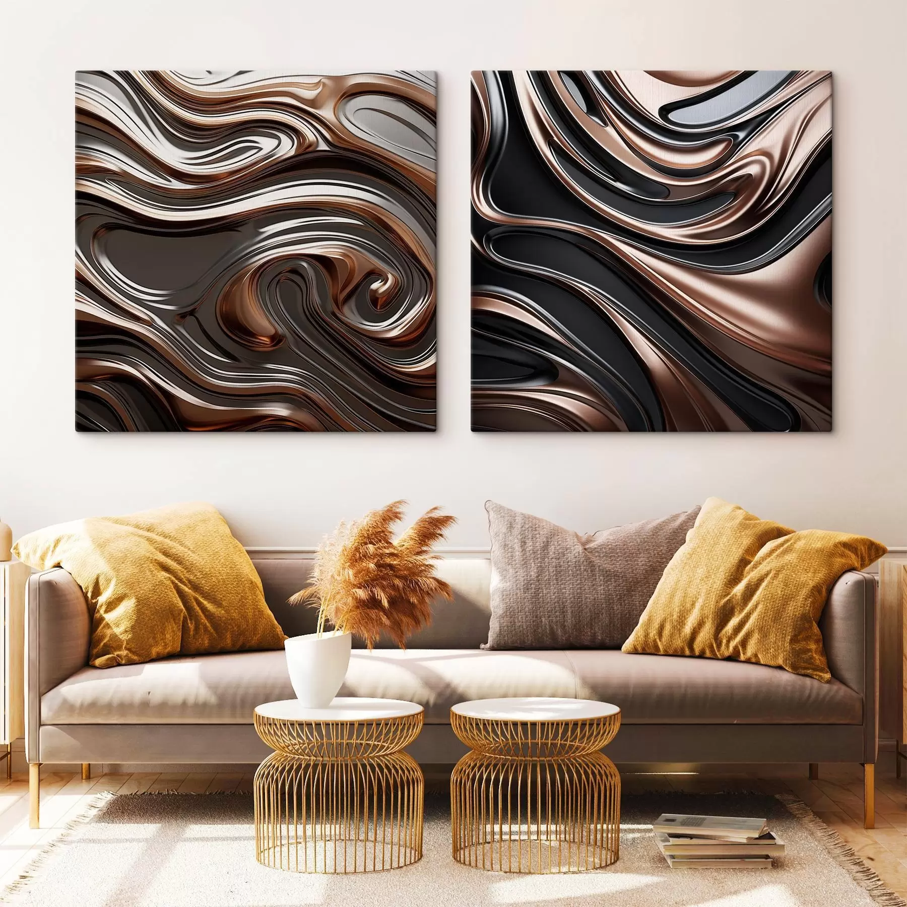 murales de pared Arte abstracto con motivos en espiral m30204