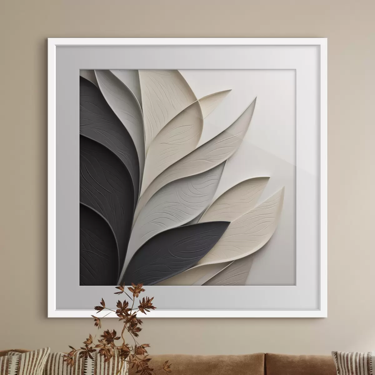 Poster Hojas en claroscuro f48382