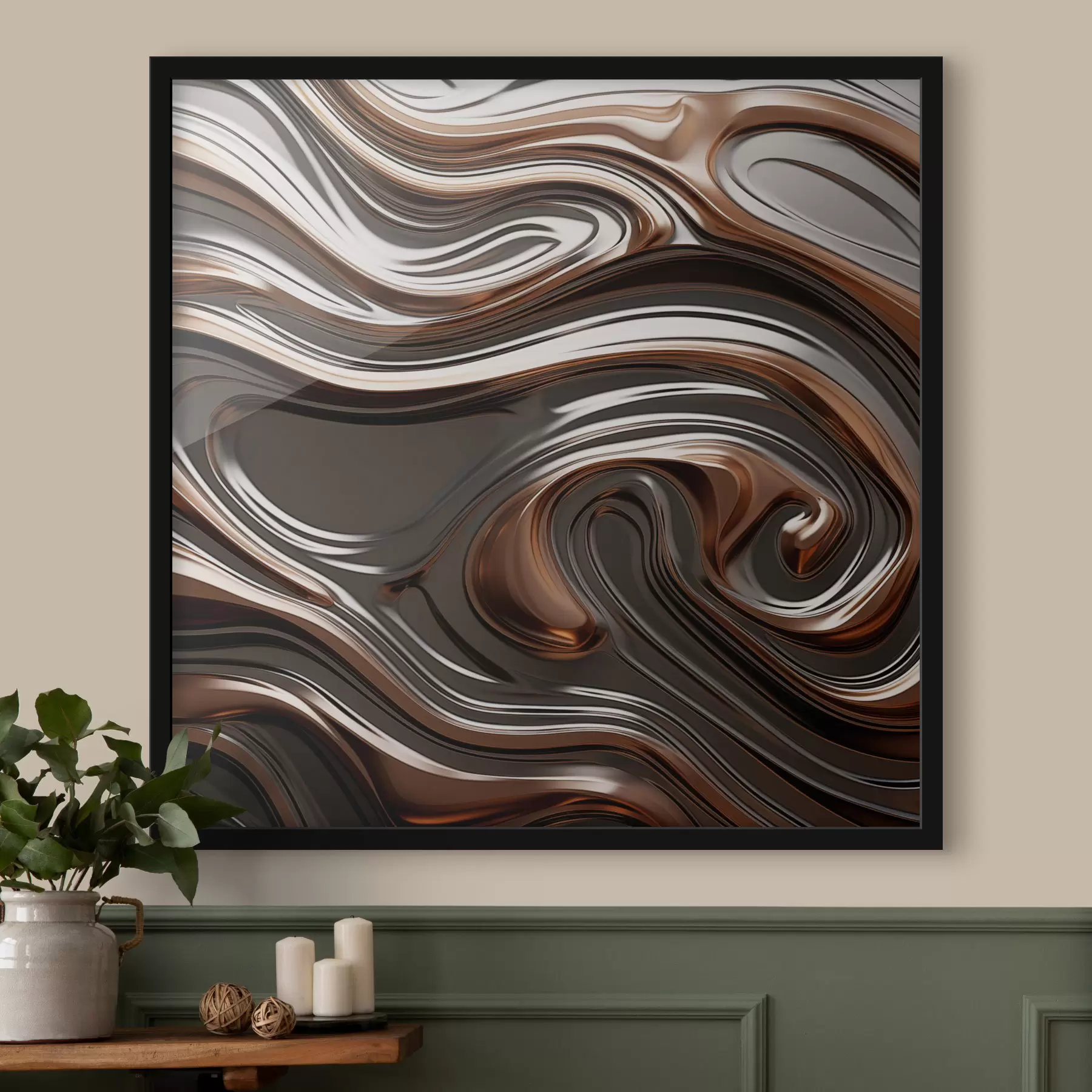 murales de pared Arte abstracto con motivos en espiral f48399