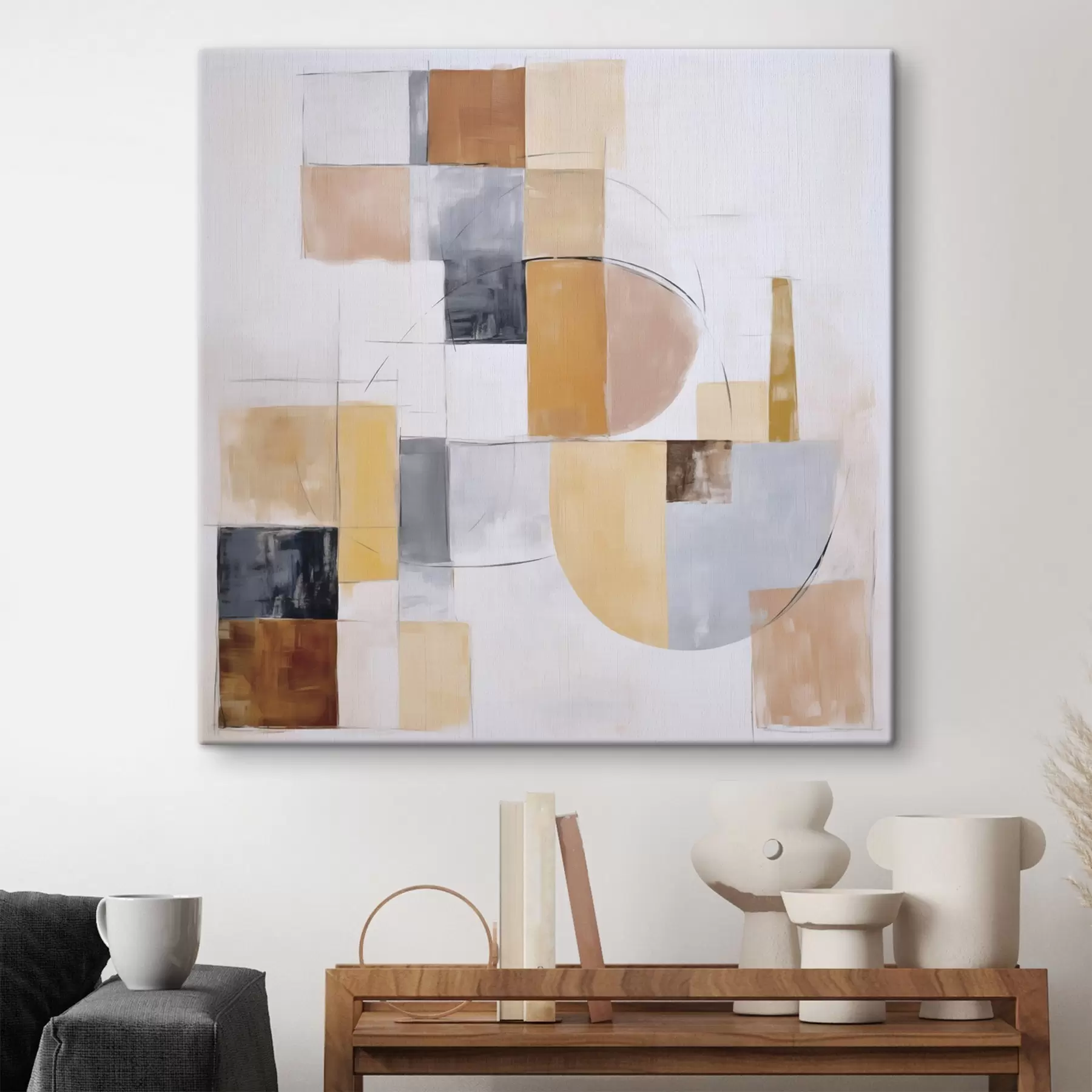 murales de pared Imitación abstracta de una pintura desgastada s48417