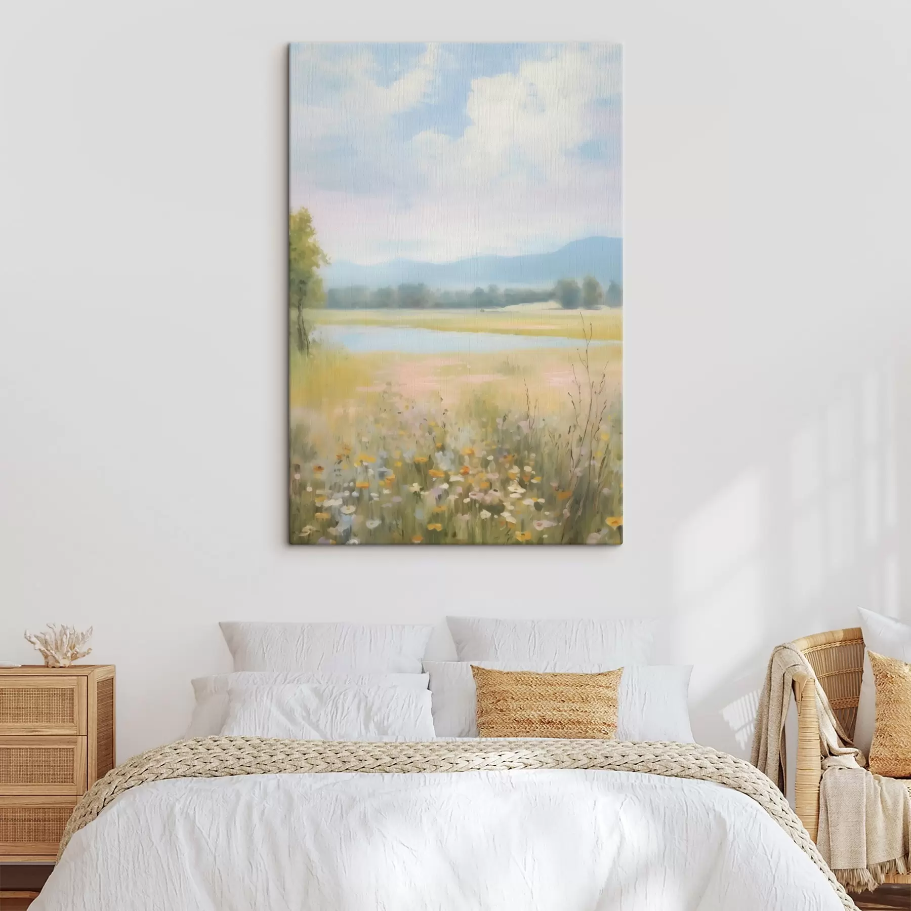 murales de pared Paisaje de campo imitación de pintura s48419