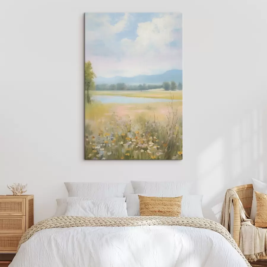murales de pared Paisaje de campo imitación de pintura s48419