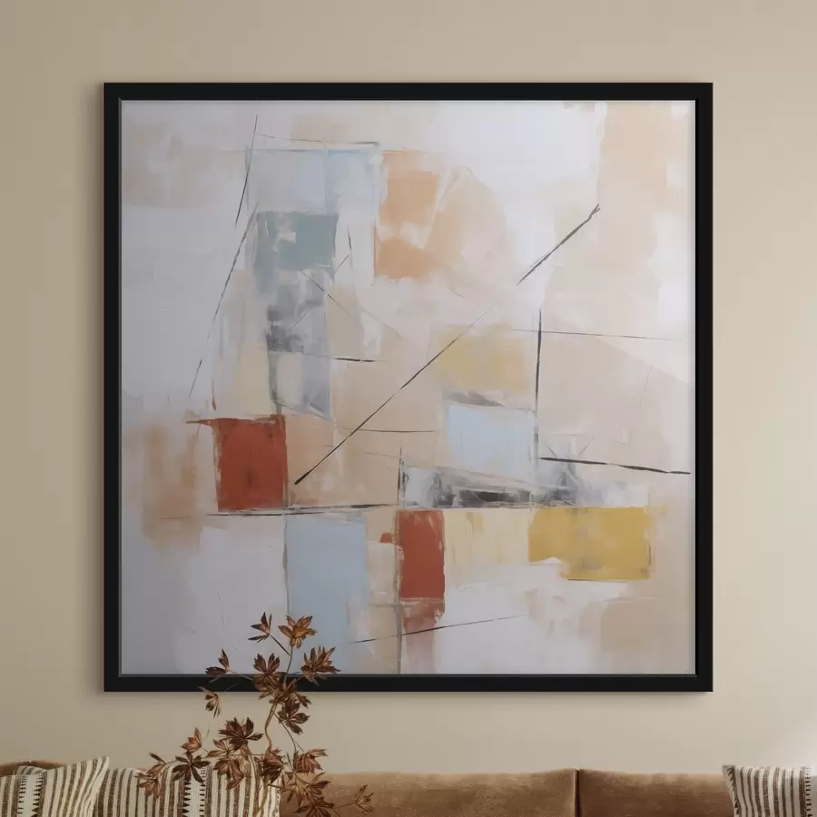 murales de pared Imitación abstracta y caótica de una pintura desgastada f48418