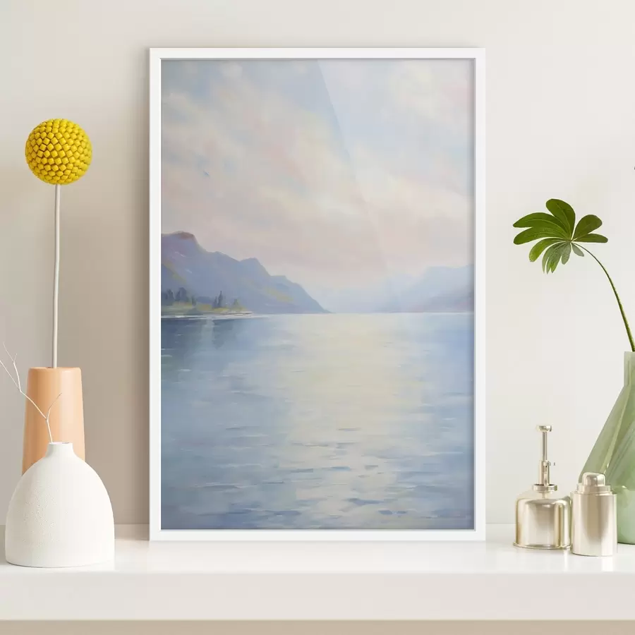 murales de pared Imitación de un cuadro de un lago f48424