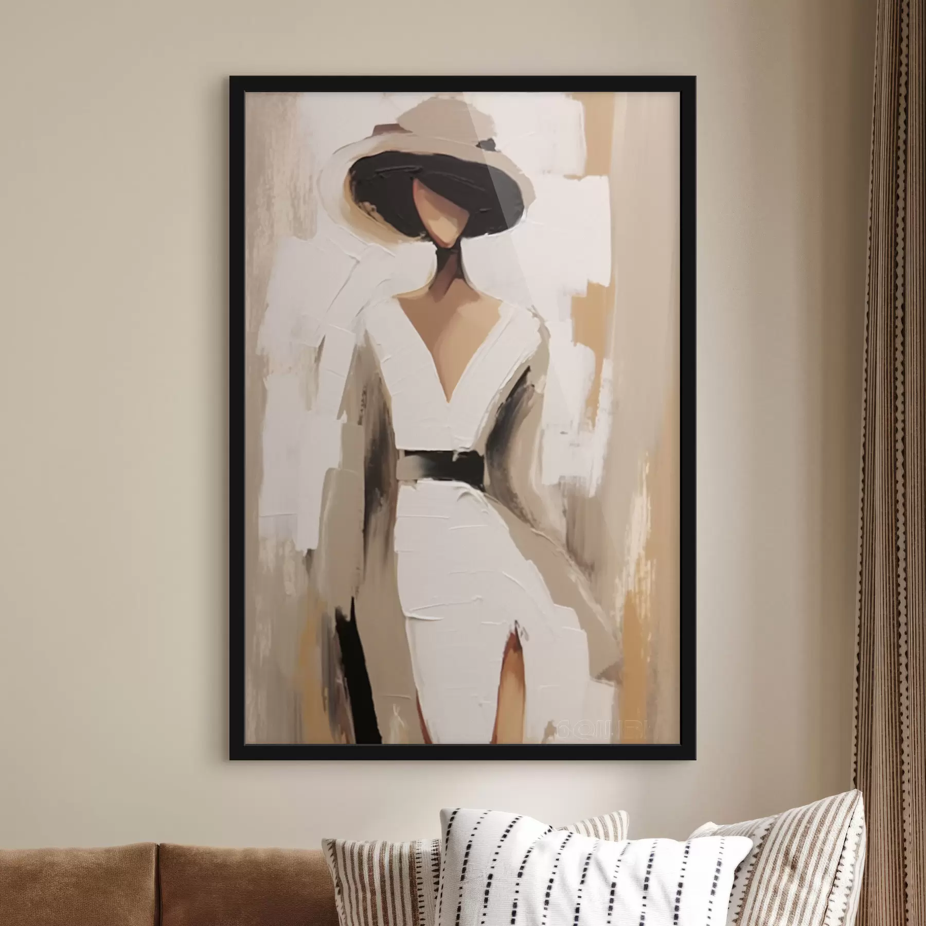 murales de pared Mujer con sombrero f48426