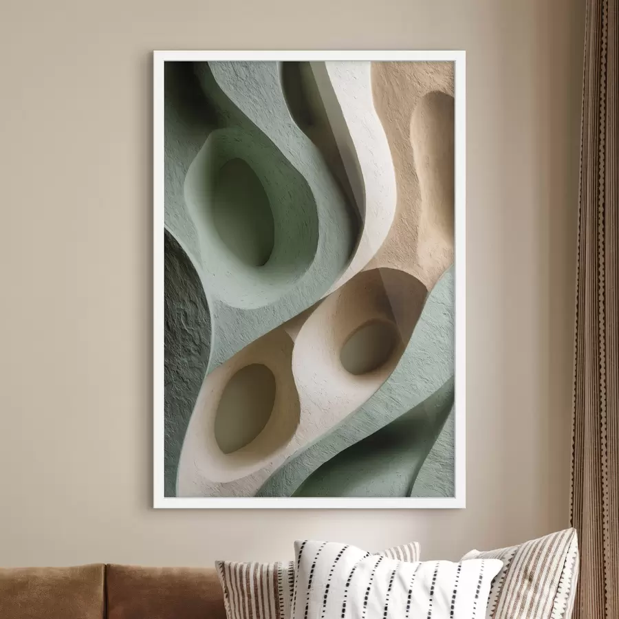 murales de pared Composición de formas orgánicas f48430