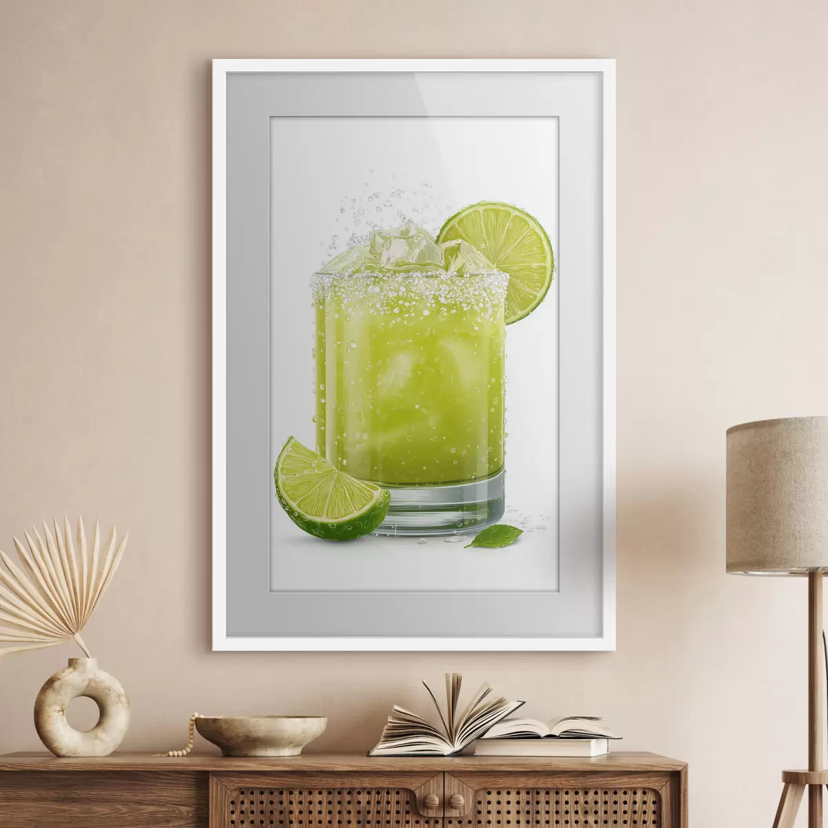 Poster Bebida de lima en vaso f48446