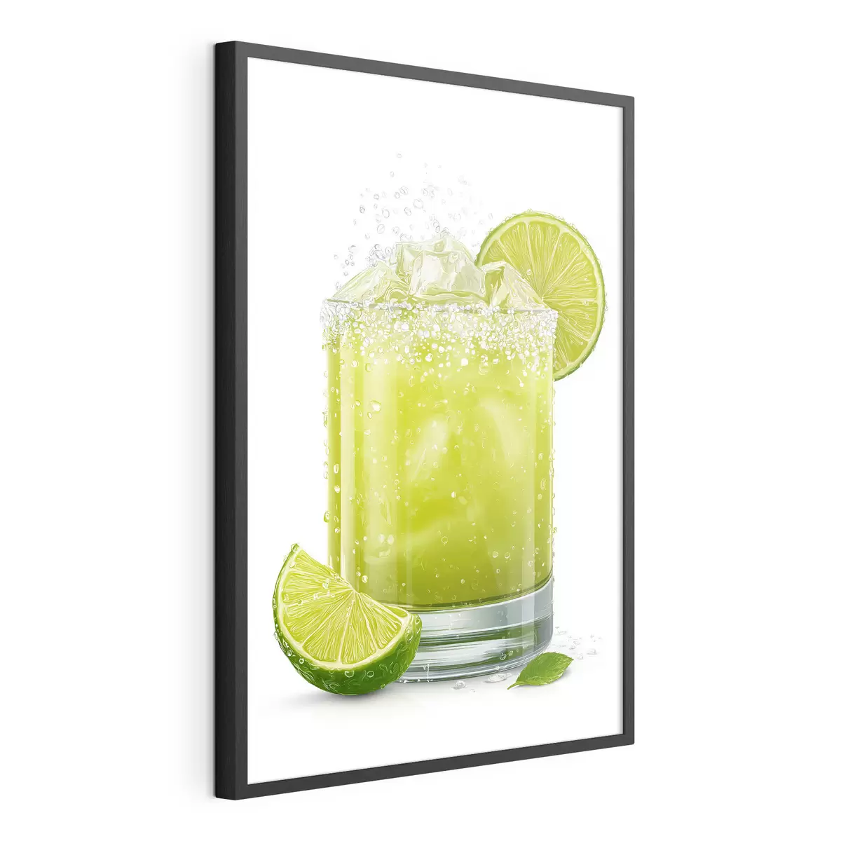 Poster Bebida de lima en vaso f48446