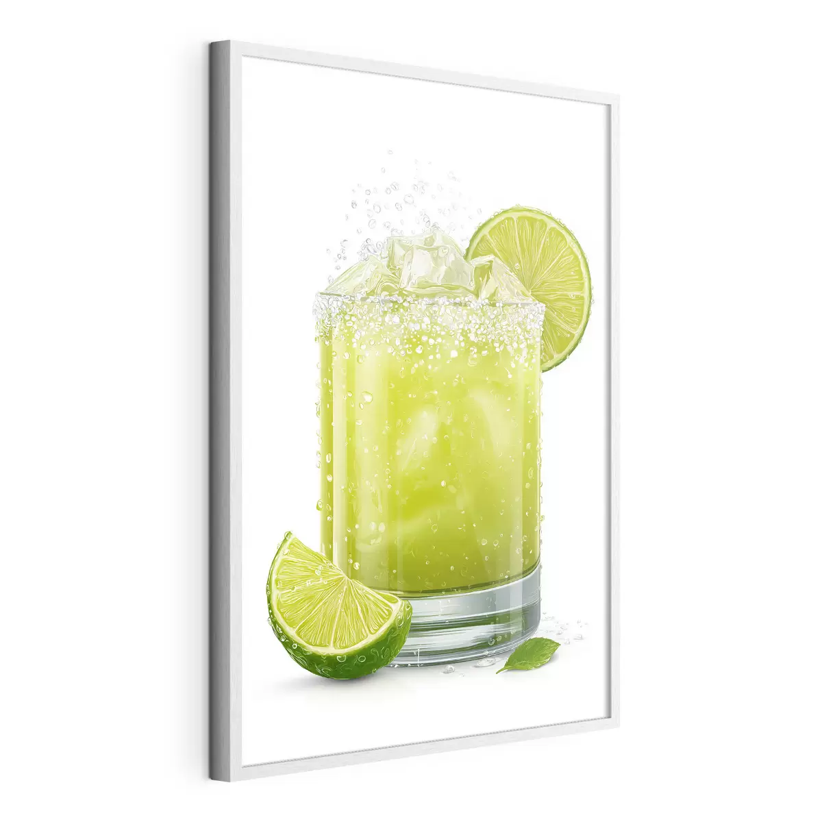 Poster Bebida de lima en vaso f48446
