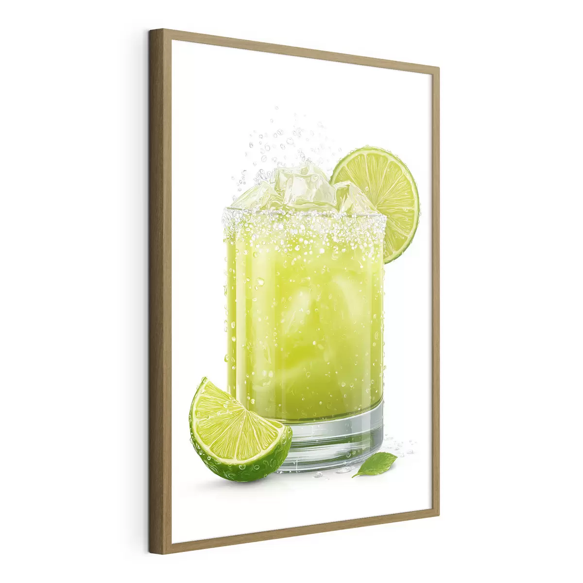 Poster Bebida de lima en vaso f48446