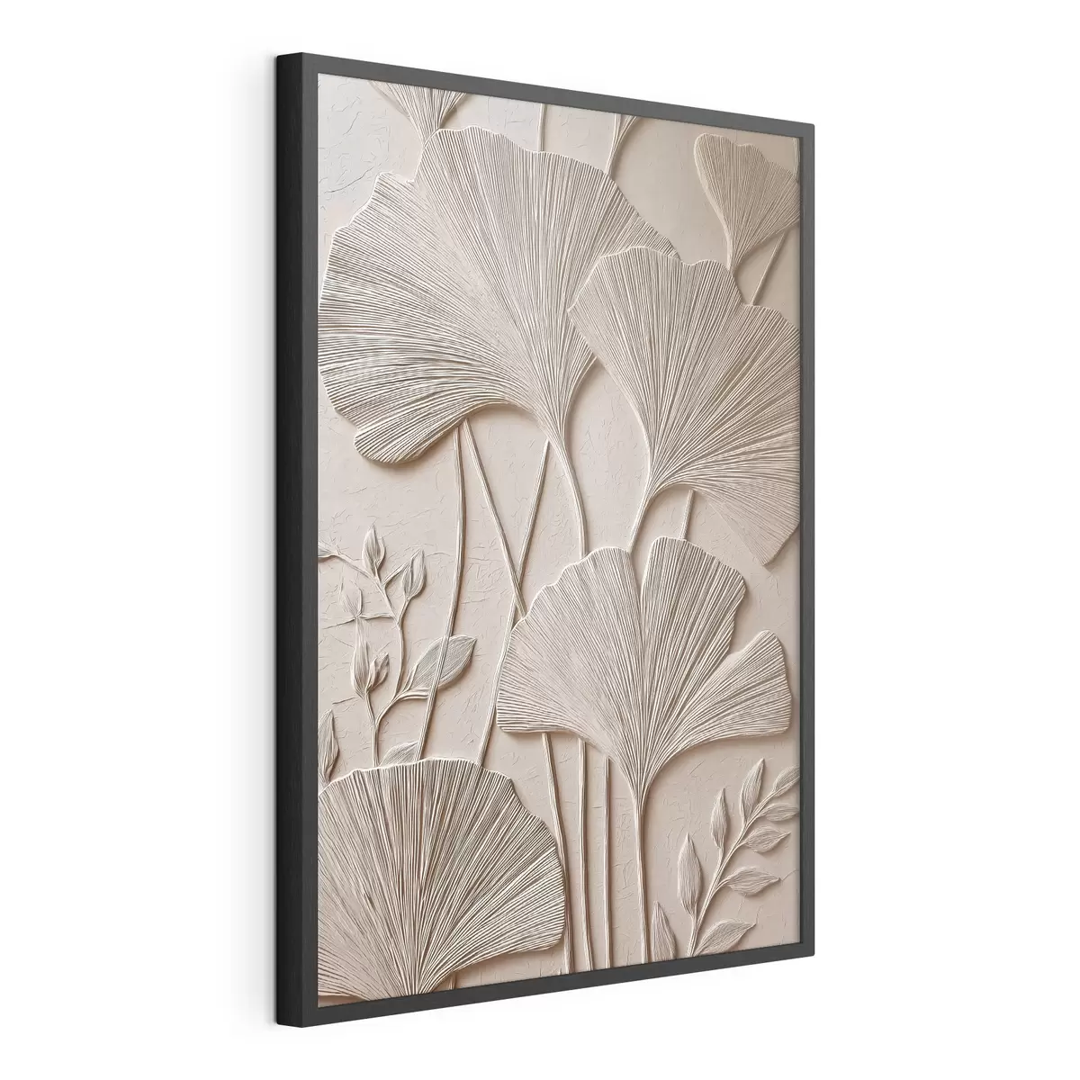 Poster Panel con motivos florales en relieve f48447