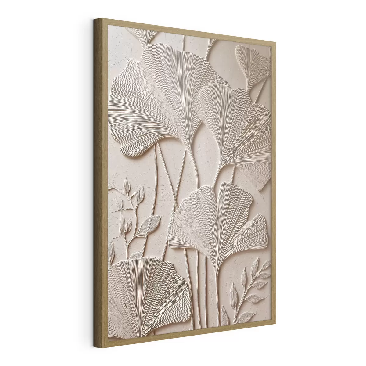 Poster Panel con motivos florales en relieve f48447