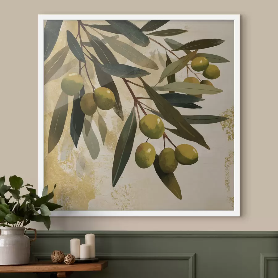 murales de pared Hojas de olivo f48464