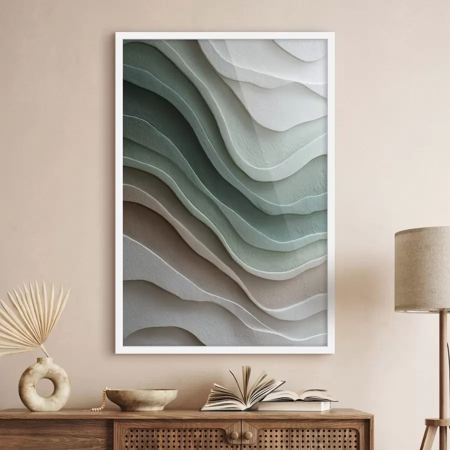 murales de pared Ondas abstractas en capas f48474