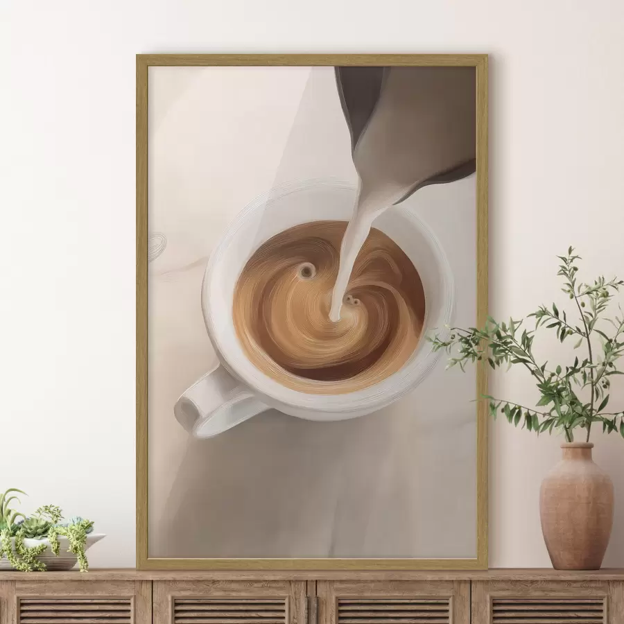 murales de pared Vista de cerca de una taza de café f48475