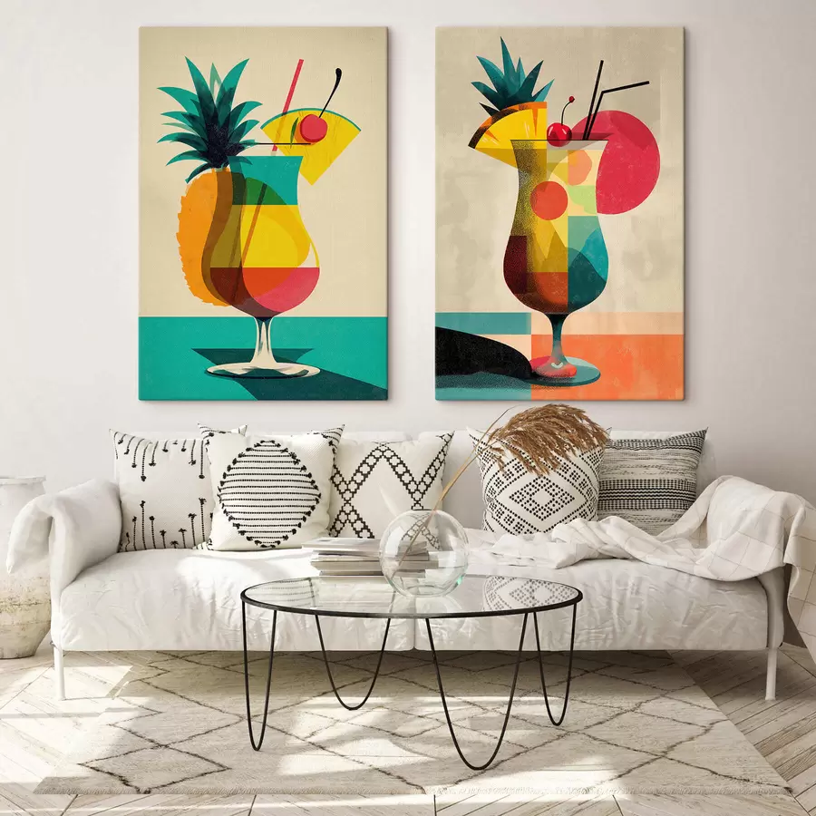 murales de pared Conjunto «Ola del mar» m30228