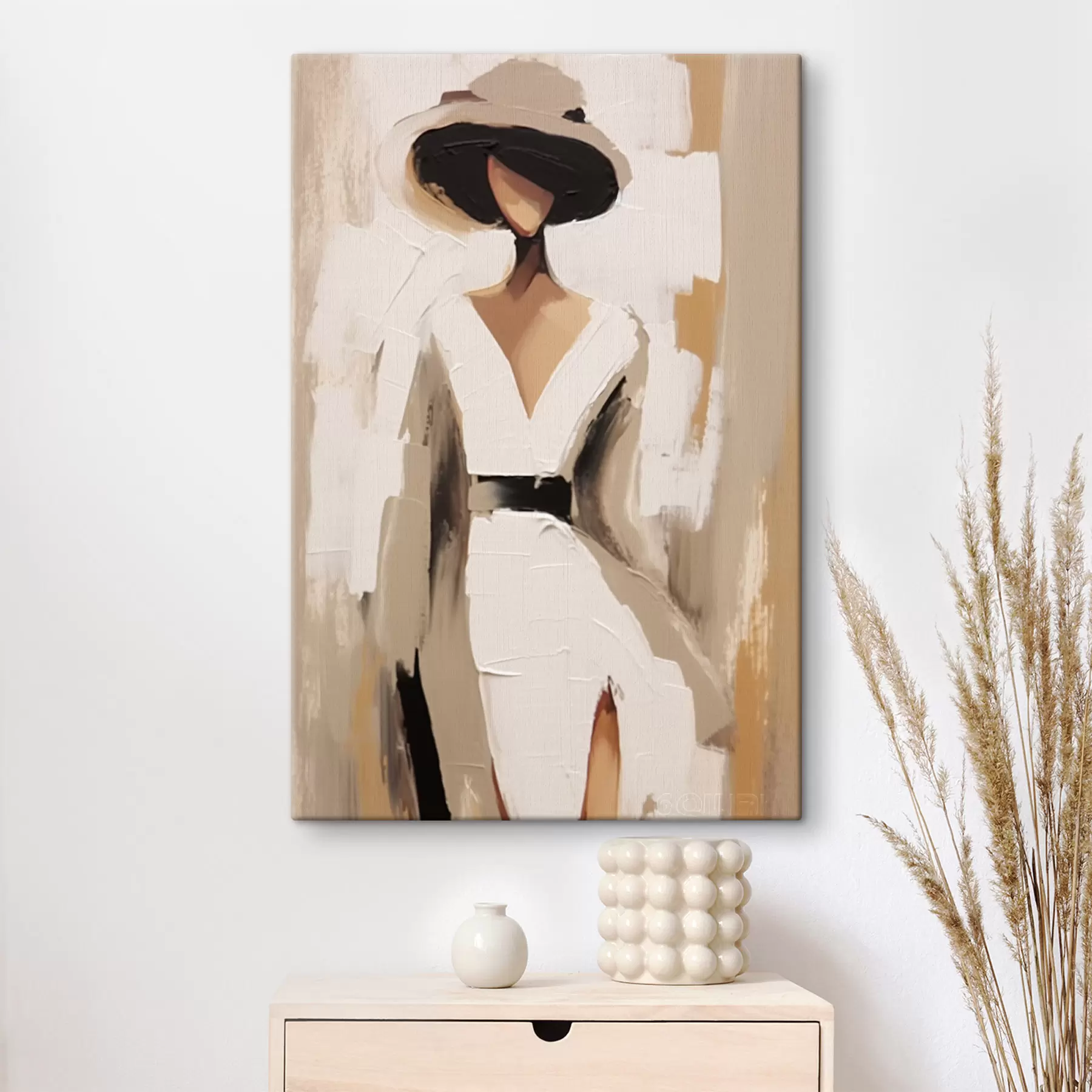 murales de pared Mujer con sombrero s48426