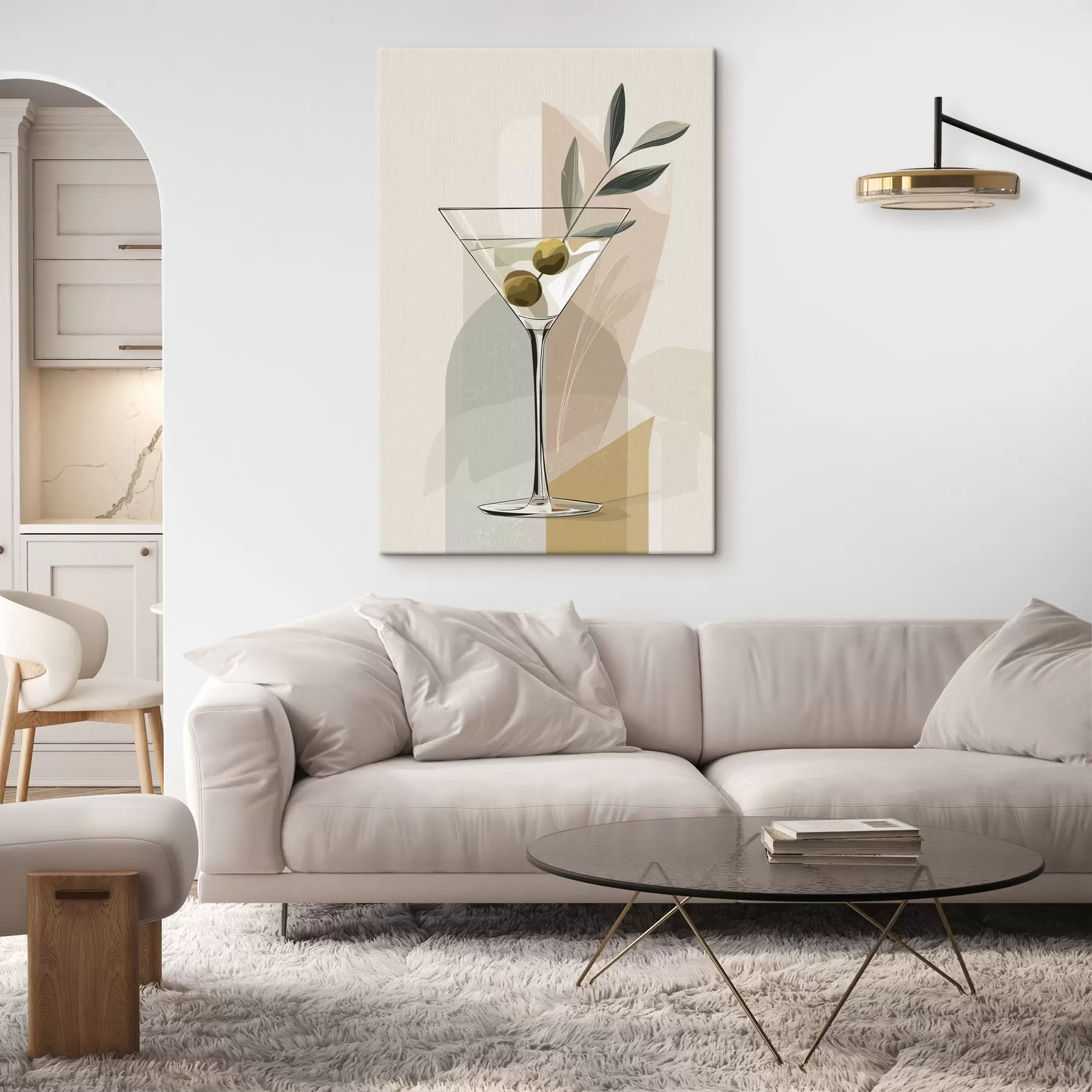 murales de pared Jarrón minimalista con rama s48437