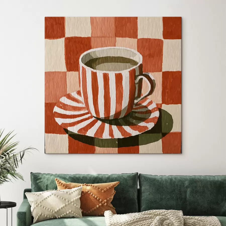 murales de pared Taza de café a rayas s48444