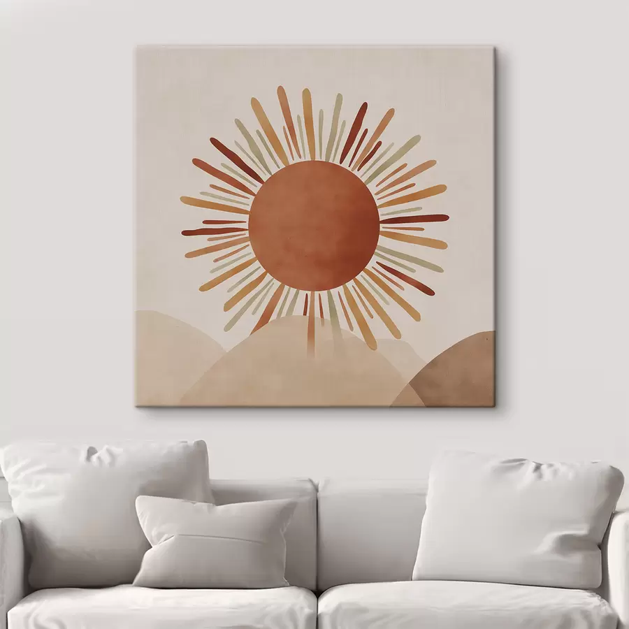 murales de pared Ilustración de un sol con rayos s48455