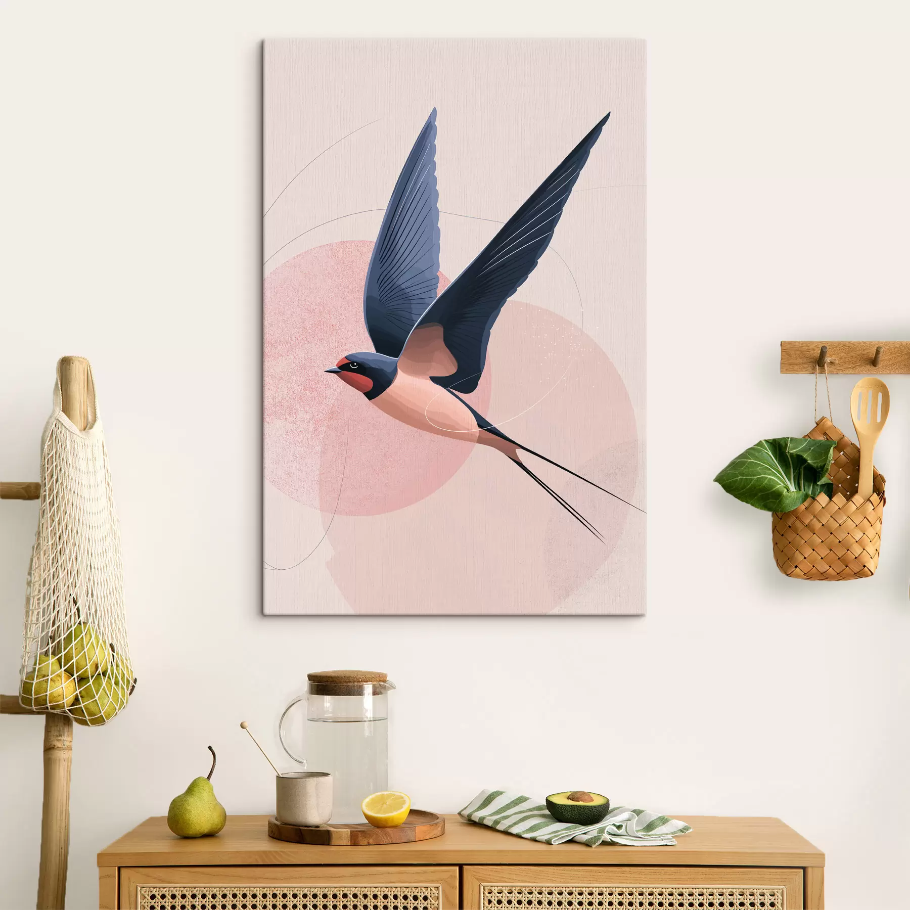 murales de pared Silueta de un pájaro volando s48456