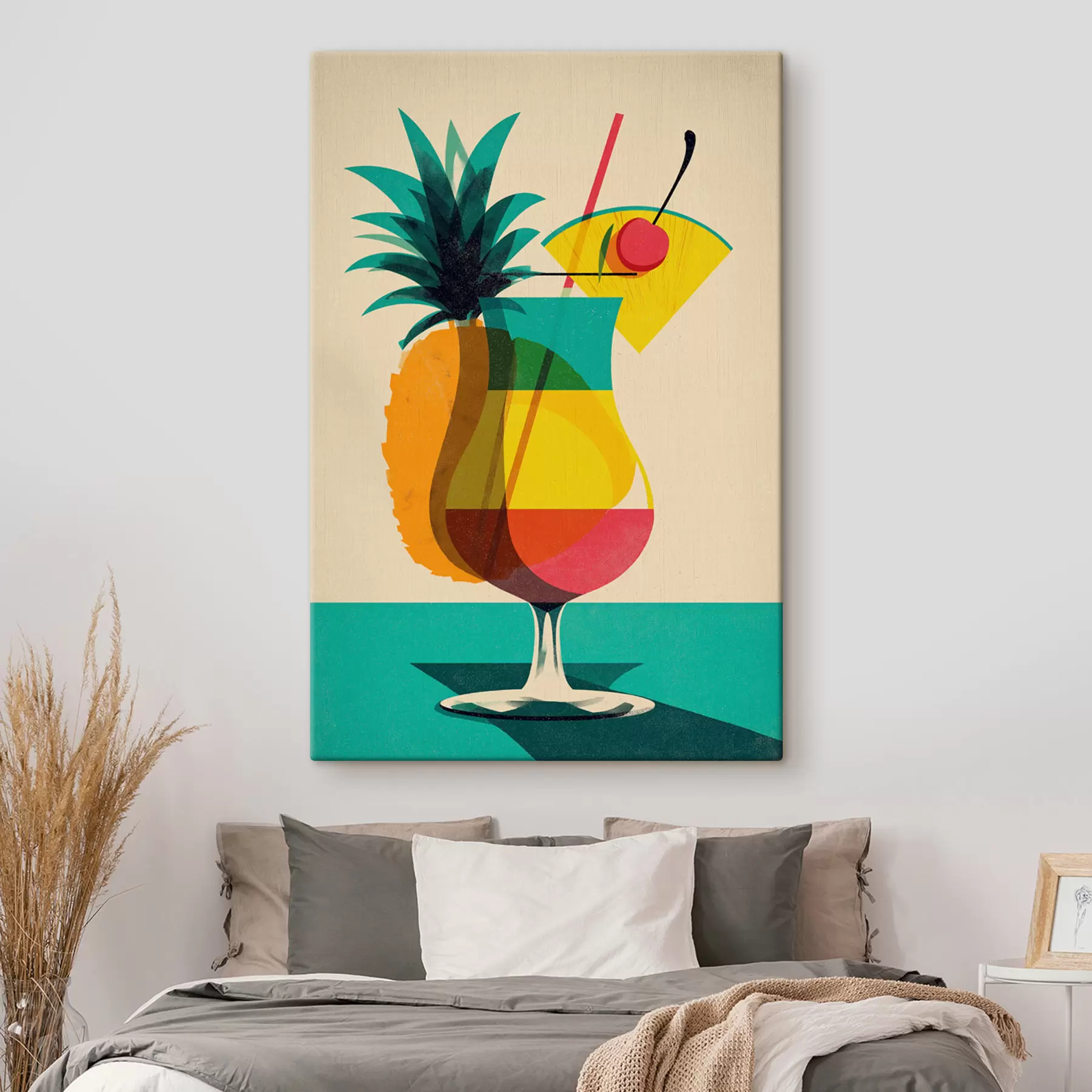 murales de pared Vaso de cóctel tropical s48470