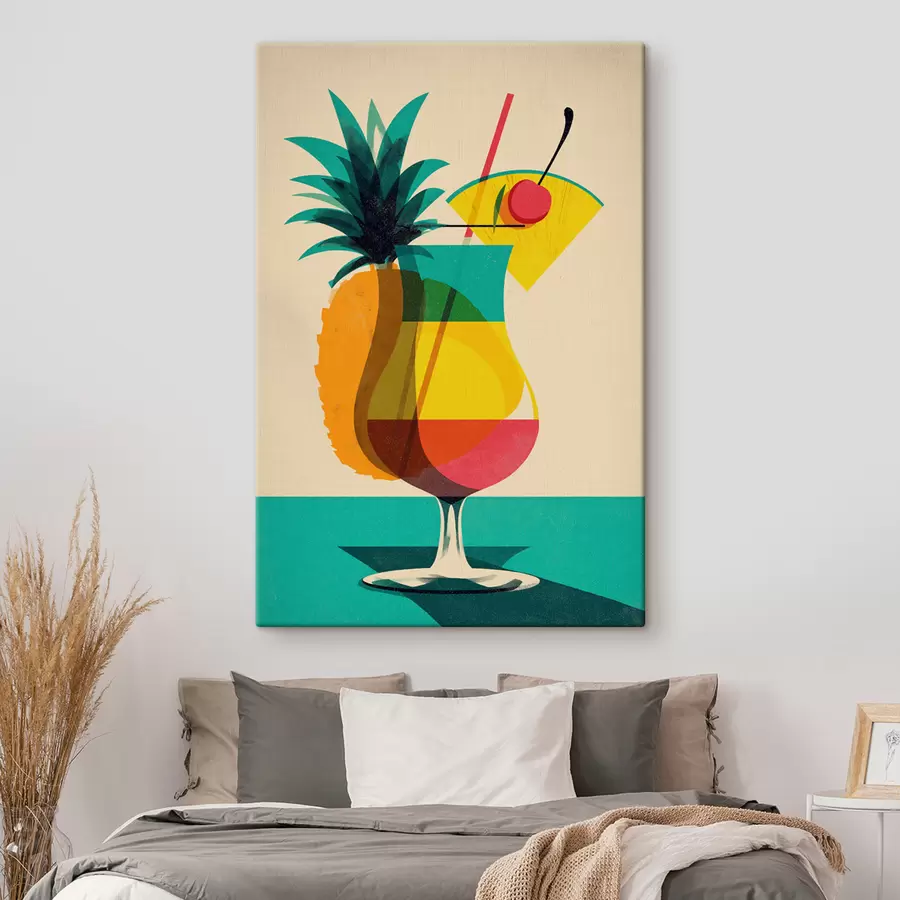 murales de pared Vaso de cóctel tropical s48470