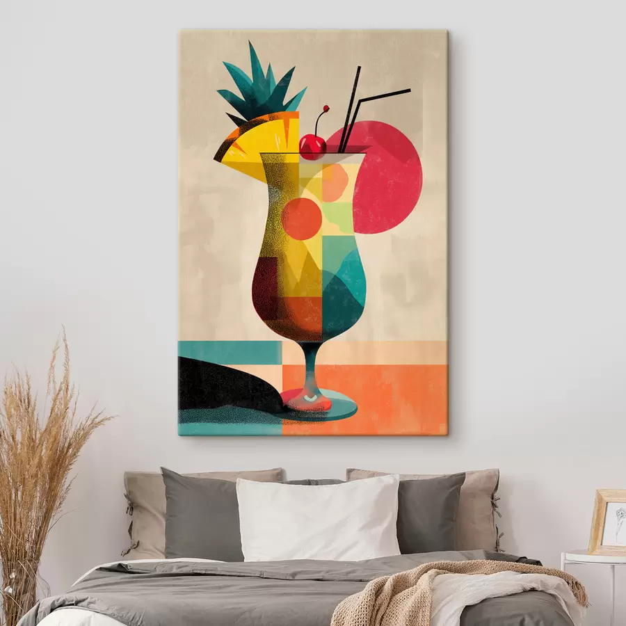 murales de pared Ilustración de un cóctel de frutas s48471