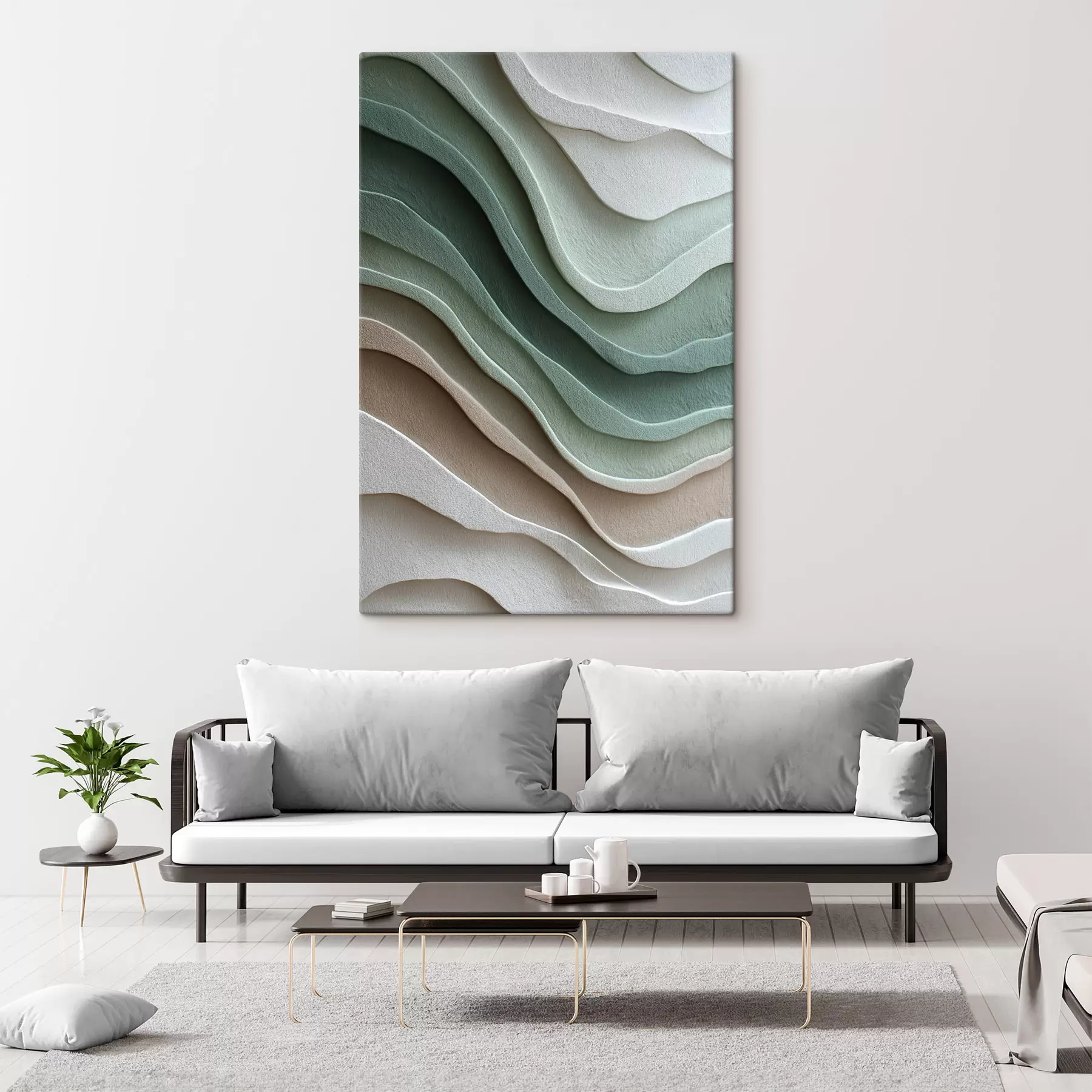 murales de pared Ondas abstractas en capas s48474