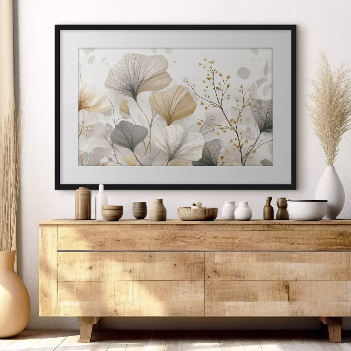 Poster Jardín de hojas en abanico f48486