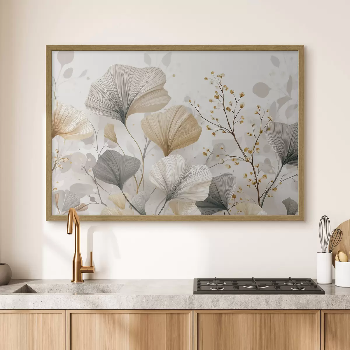 Poster Jardín de hojas en abanico f48486