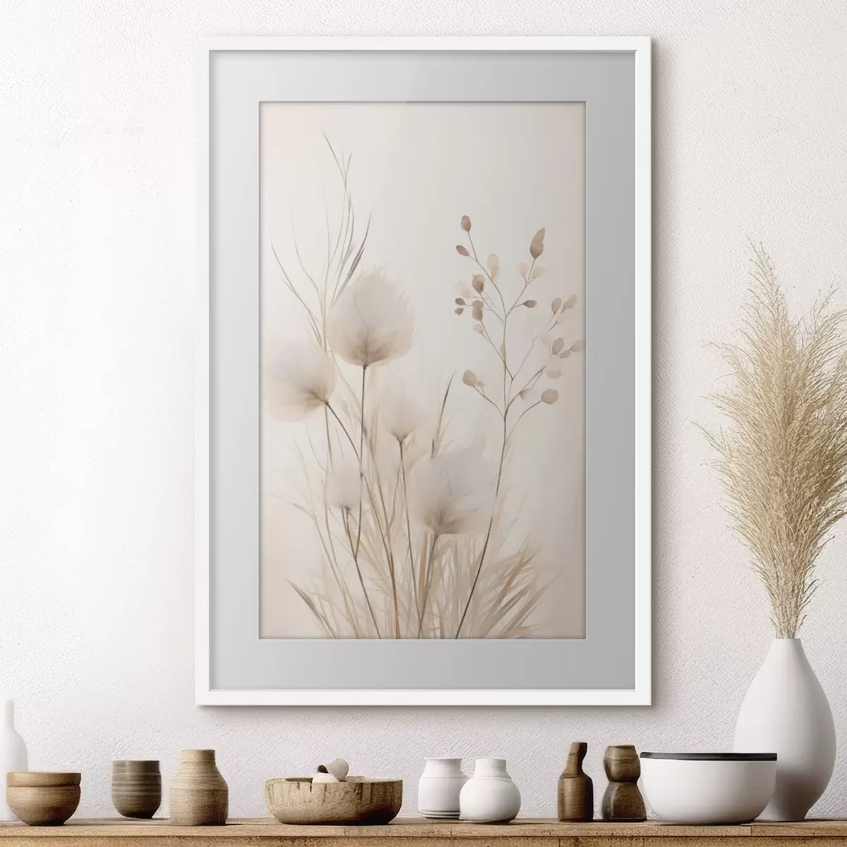 Poster Semillas en tallos finos f48346