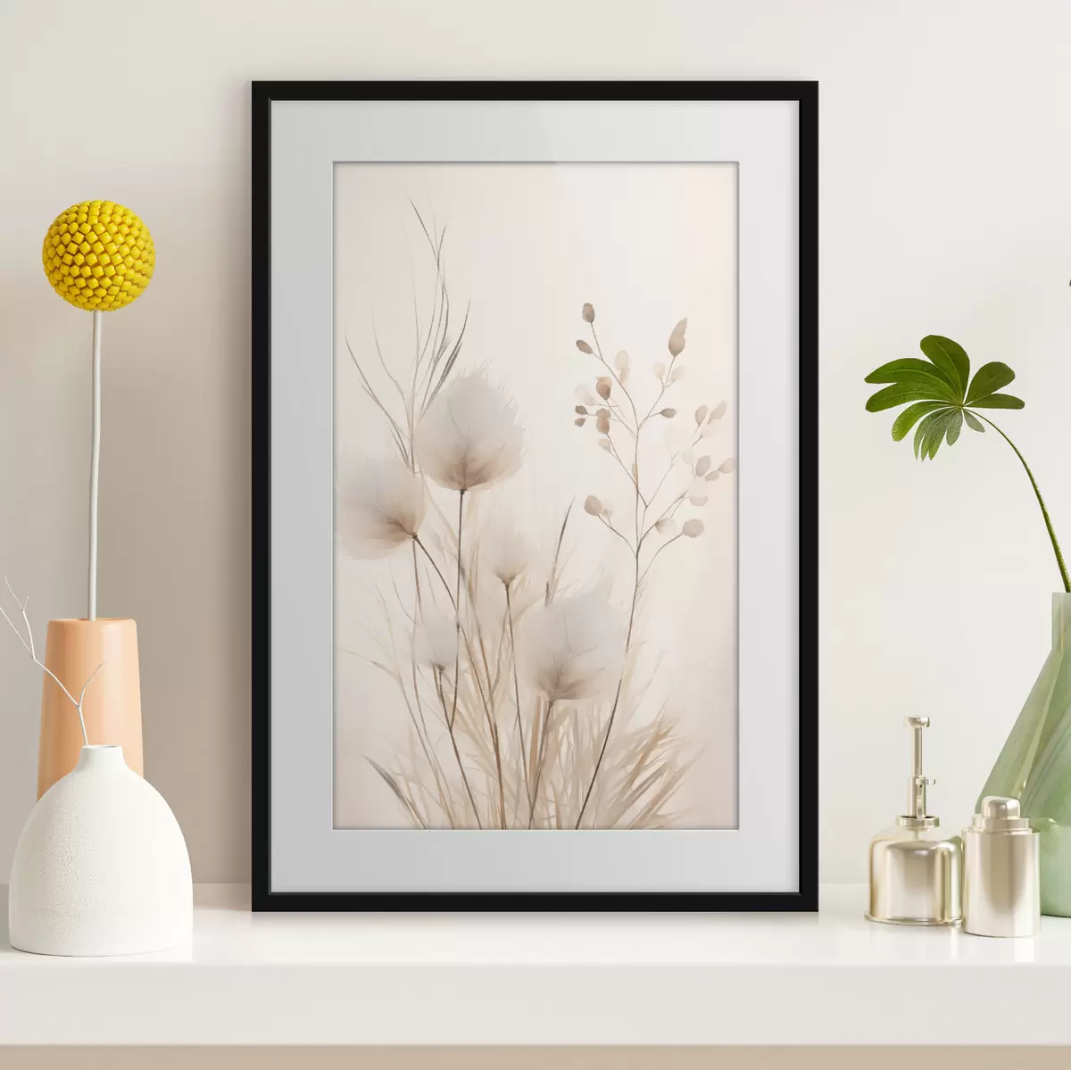 Poster Semillas en tallos finos f48346