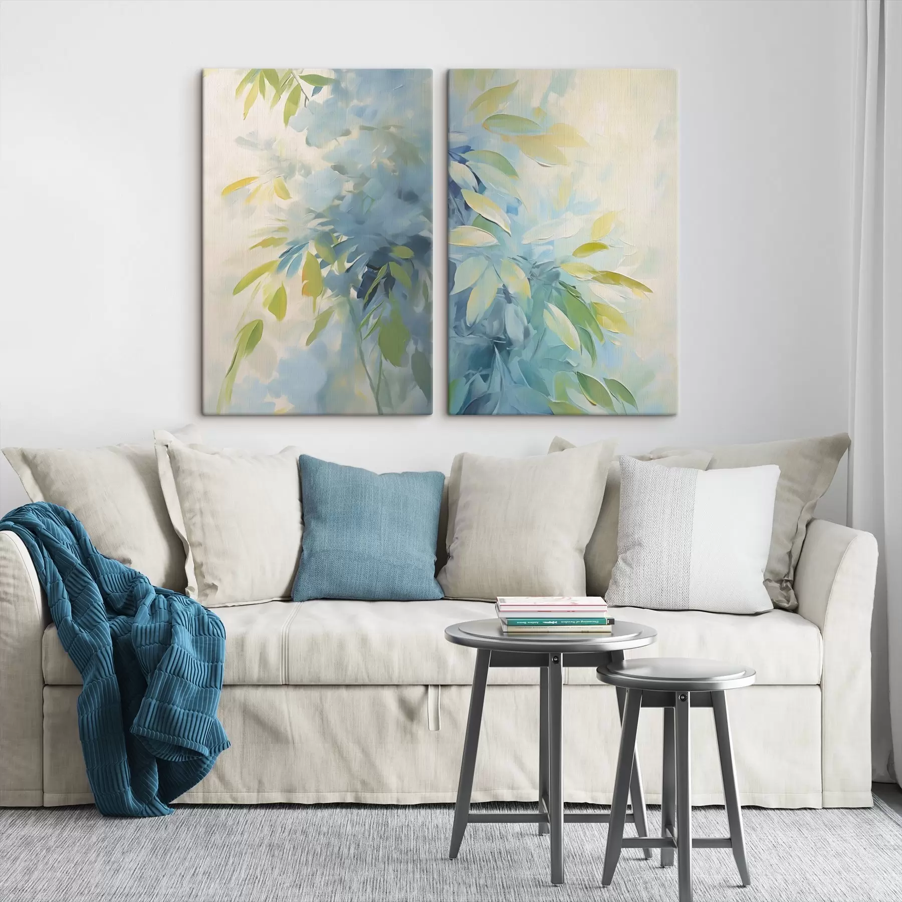 murales de pared Imitación de la pintura a partir de motivos vegetales m30246