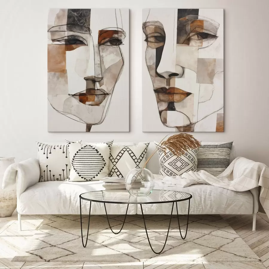 murales de pared Caras abstractas m30155