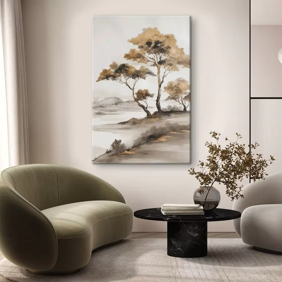 murales de pared Paisaje abstracto con árboles s48512