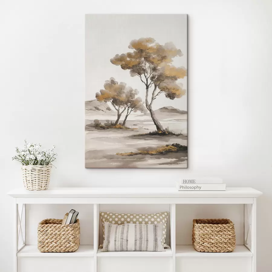 murales de pared Paisaje abstracto con árboles s48513