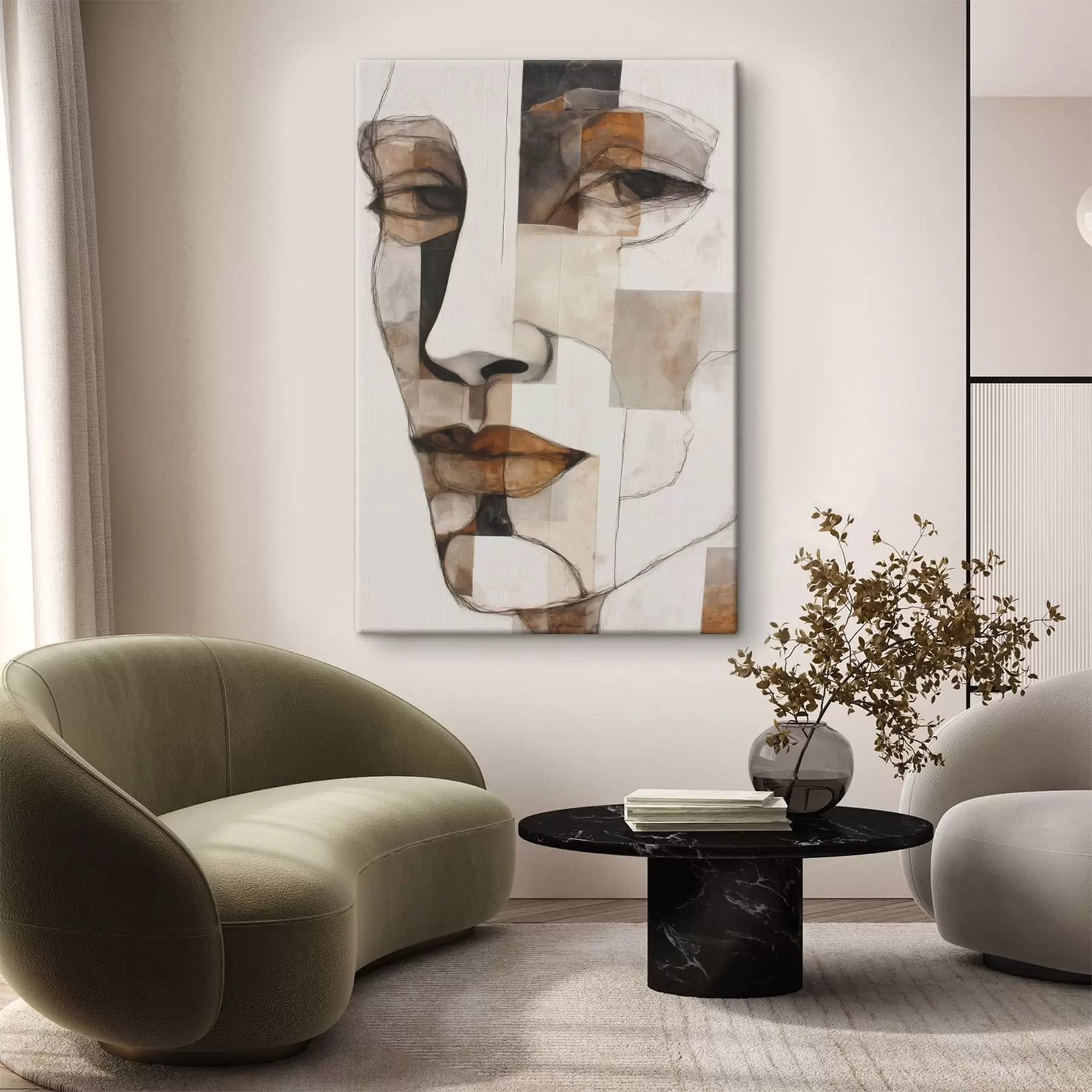 murales de pared Cara abstracta s48515