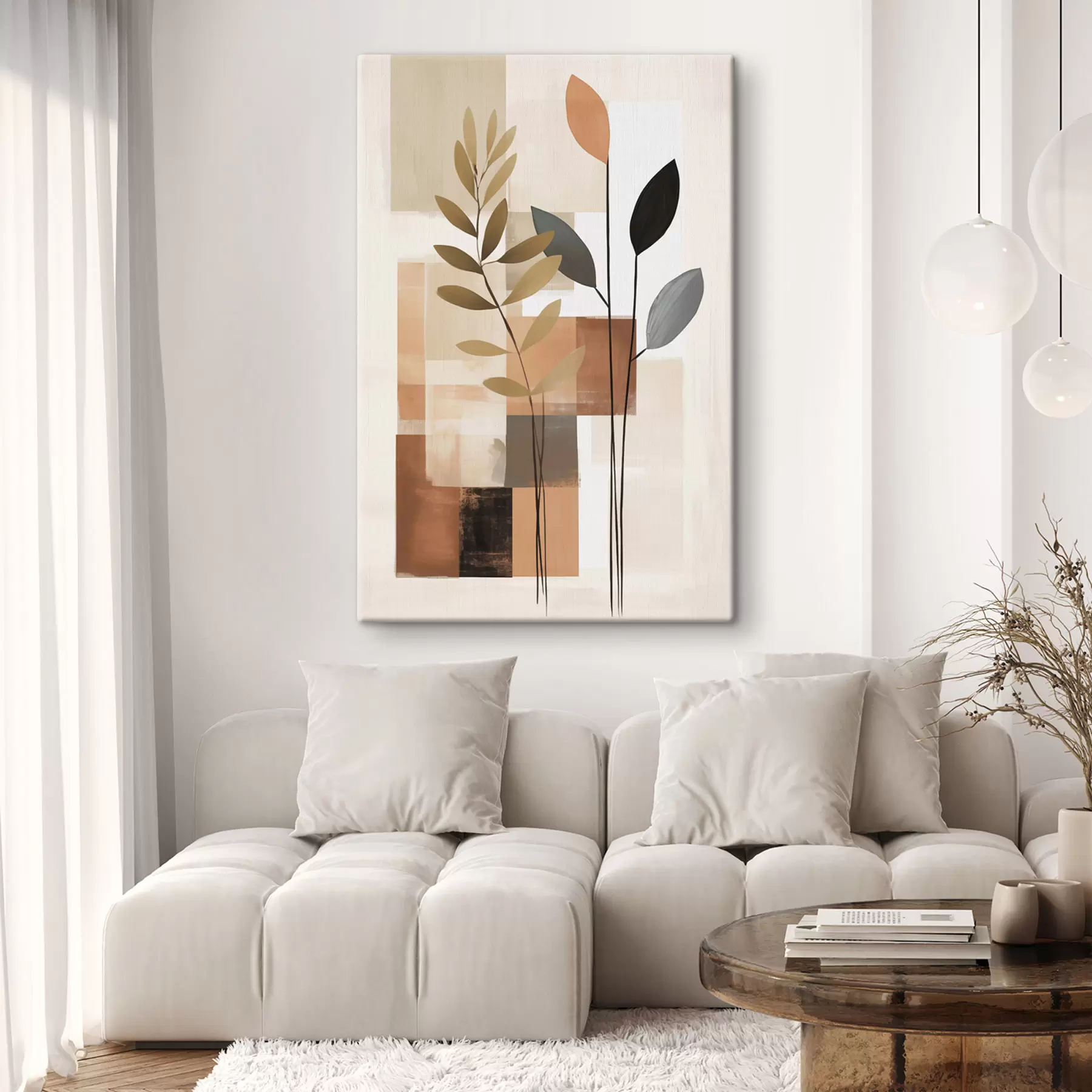 murales de pared Composición botánica abstracta s48516