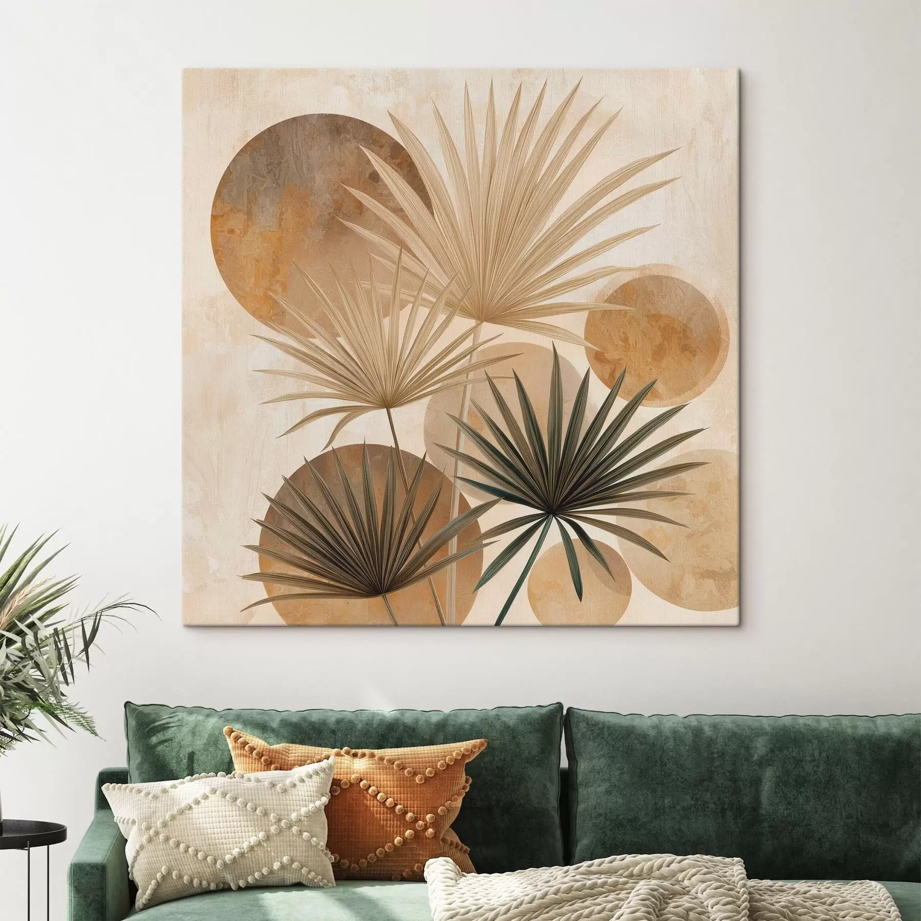 murales de pared Hojas de palmera abstractas s48518