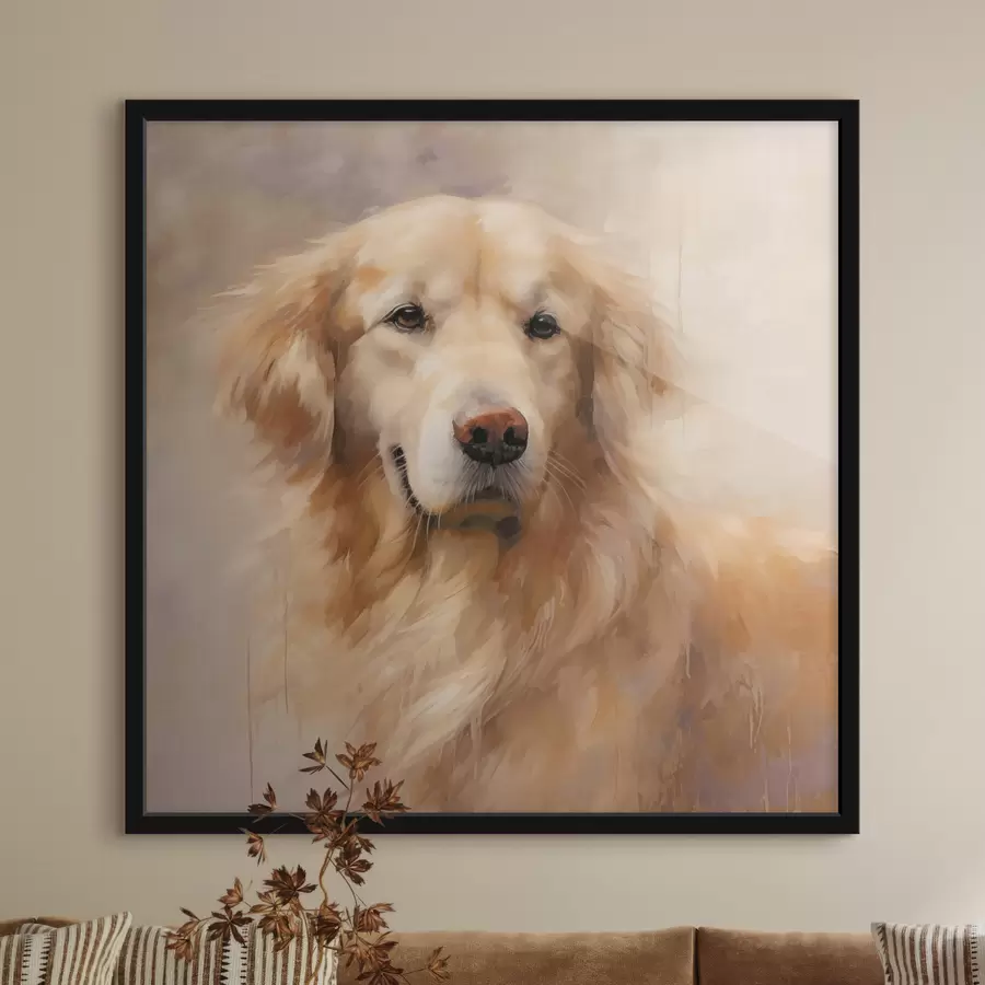 murales de pared Retrato de un perro de raza retriever f48222