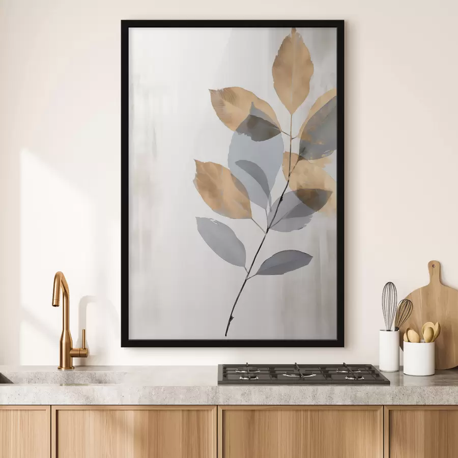 murales de pared Rama botánica minimalista f48510