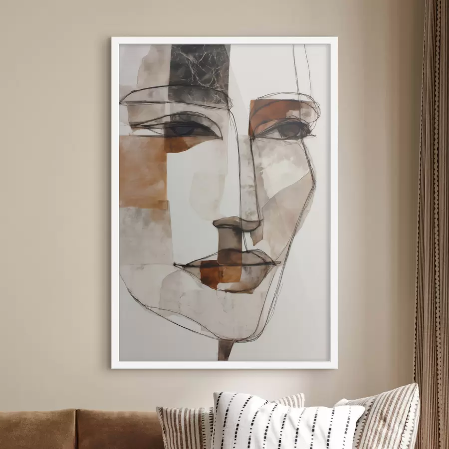 murales de pared Cara abstracta f48514