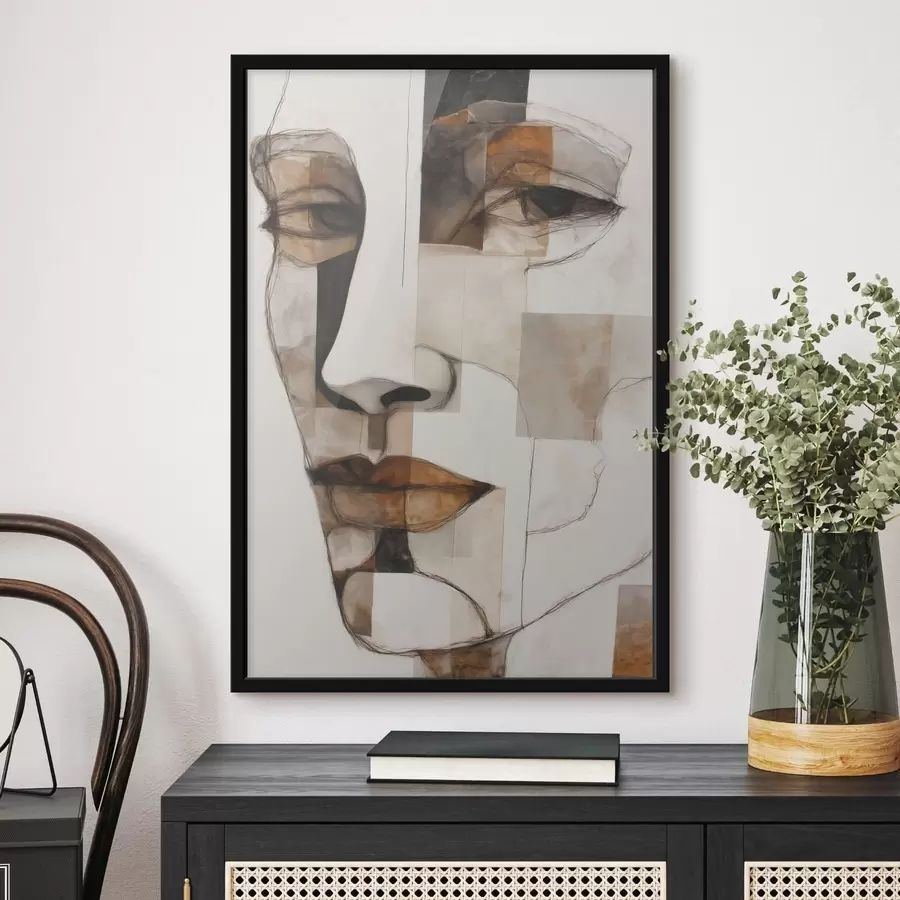 murales de pared Cara abstracta f48515