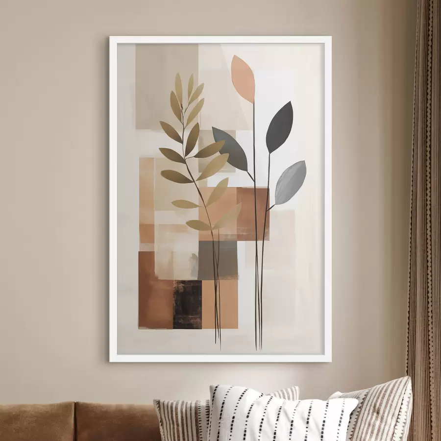 murales de pared Composición botánica abstracta f48516